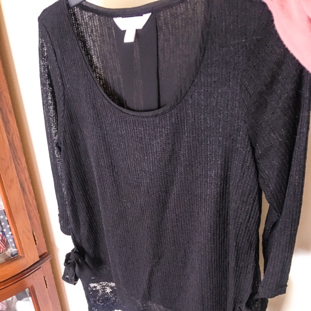LC Lauren Conrad lace edge sweater!